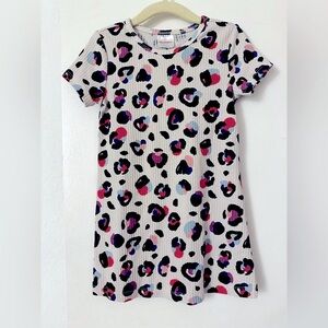 Hanna Andersson - White and Black Leopard Print Dress with Colorful Accents